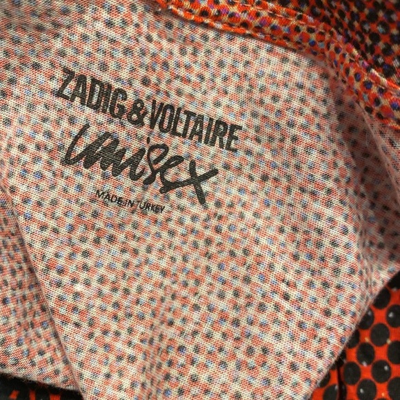 Zadig & Voltaire Red Graphic Short Sleeve Tee size S - Picture 9 of 10